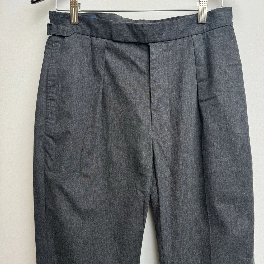 VTG Polo Ralph Lauren Dress Pants Men's 31x30 Gray Side Tab Adjusters